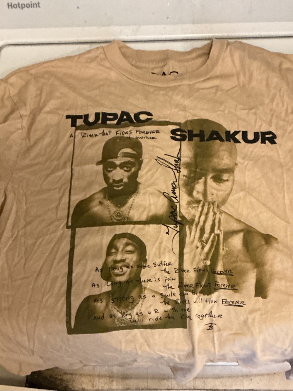 Tupac Shakur Graphic Tee - Beige